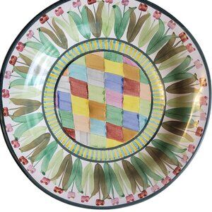 MacKenzie-Childs Dinner Plate - Poplar Ridge Pattern 11"